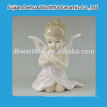 Hermosas muñecas blancas de ángel de porcelana, estatuillas de cerámica chica